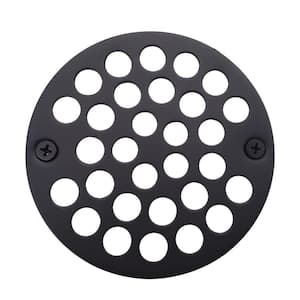 4 in. O.D. Shower Strainer Cover Plastic-Oddities Style in Oil Rubbed Bronze