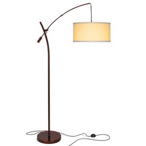 Grayson 84 in. Bronze Arc LED Floor Lamp with Adjustable Arm