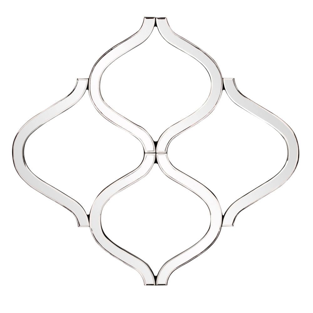 Medium Irregular Clear Beveled Glass Modern Mirror (29 in. H x 27 in. W)