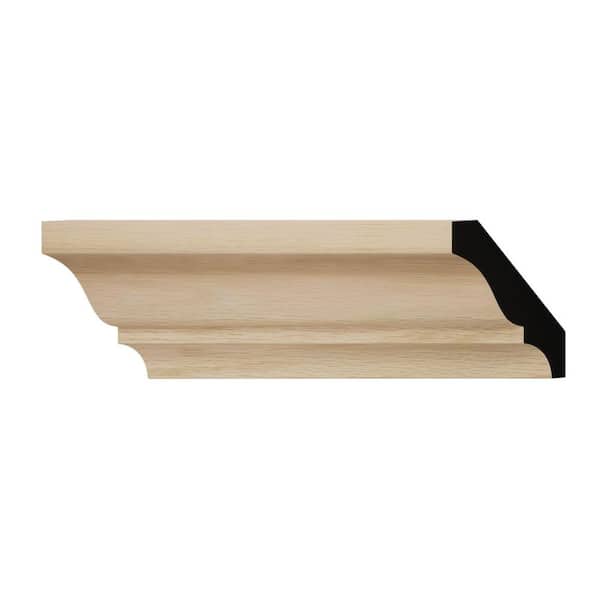 WM52 1.63 in. D x 2.25 in. W x 6 in. L Wood (White Oak) Crown Moulding Sample