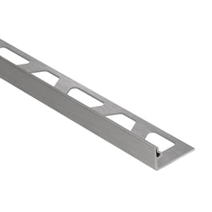 Jolly Brushed Stainless Steel 0.375 in. x 98.5 in. Metal L-Angle Tile Edge Trim