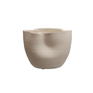 7 in. L x 7.25 in. W x 5.62 in. H 5 qts. Sand Finish Ruffled Stone Decorative Pots