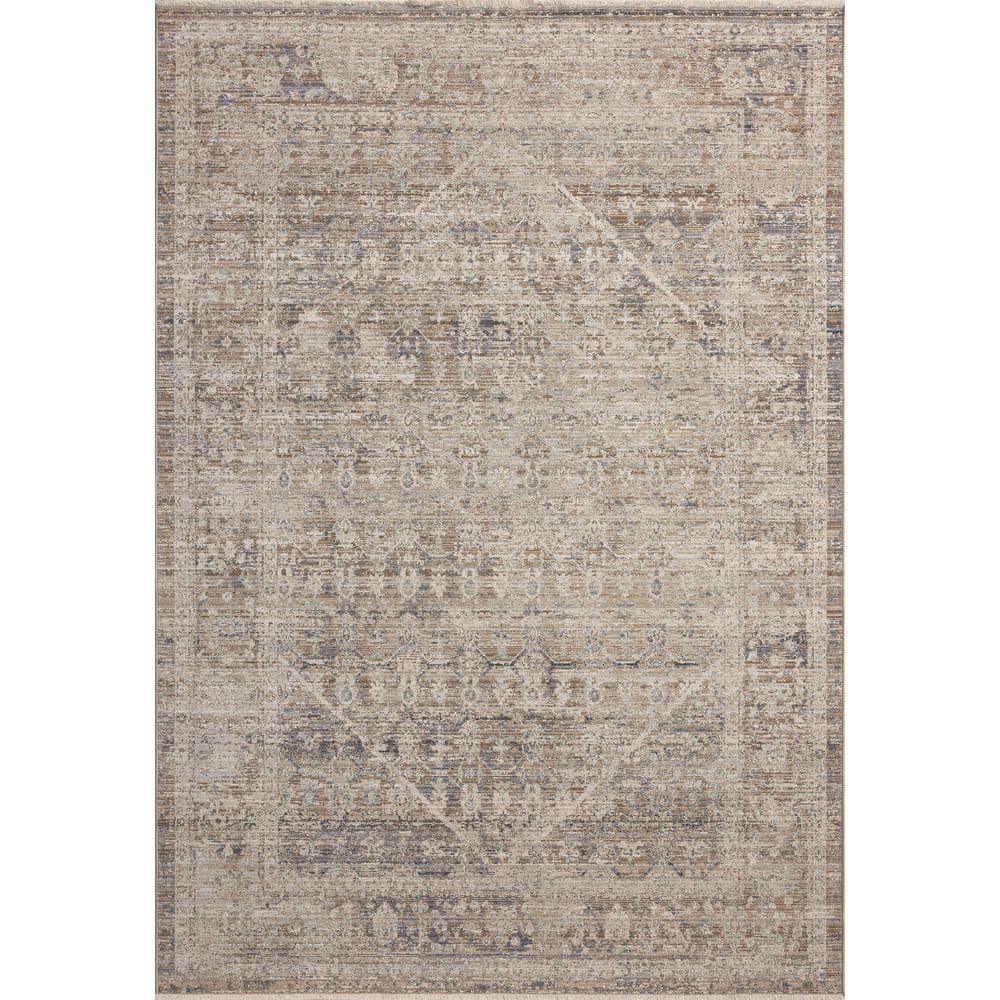 Chris Love Julia Ida Slate / Natural 3 ft. 6 in. x 5 ft. 6 in.  Traditional Accent Rug price history on PriceWatchPro