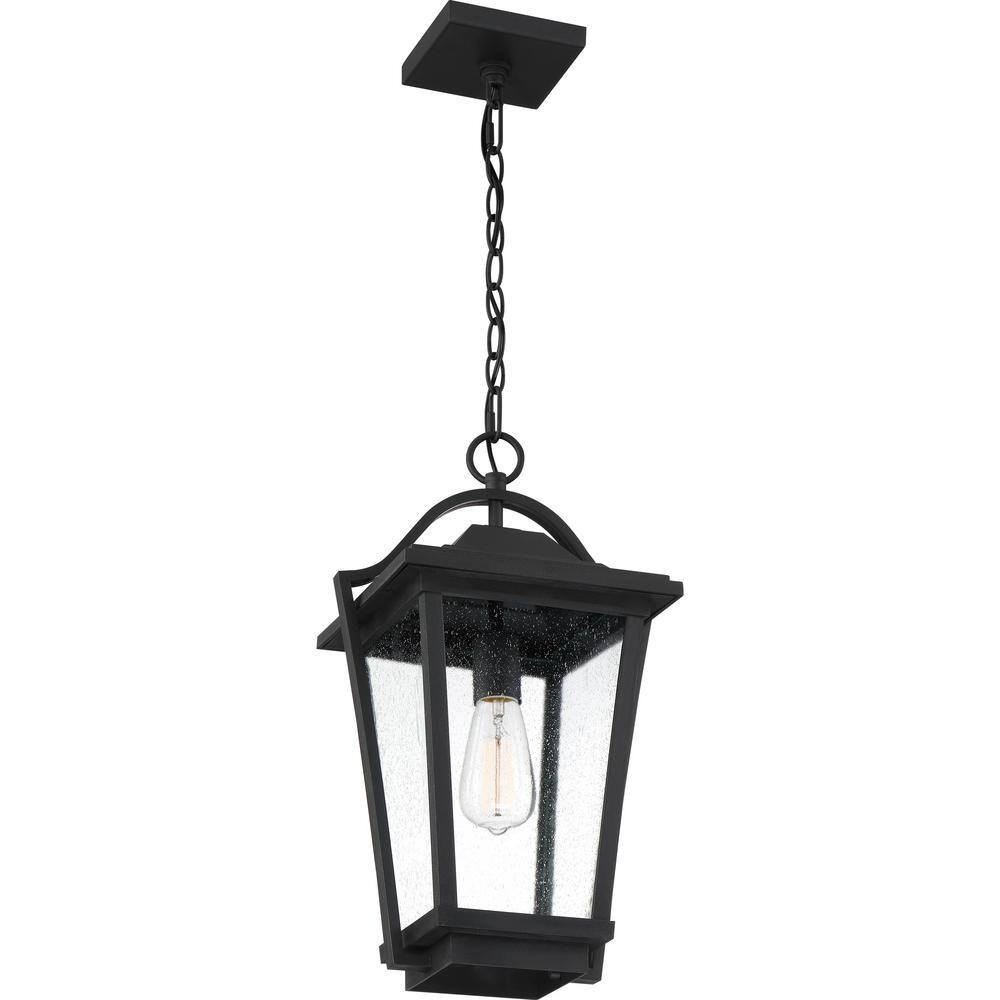 Darius Black Glass Outdoor Hanging Lantern