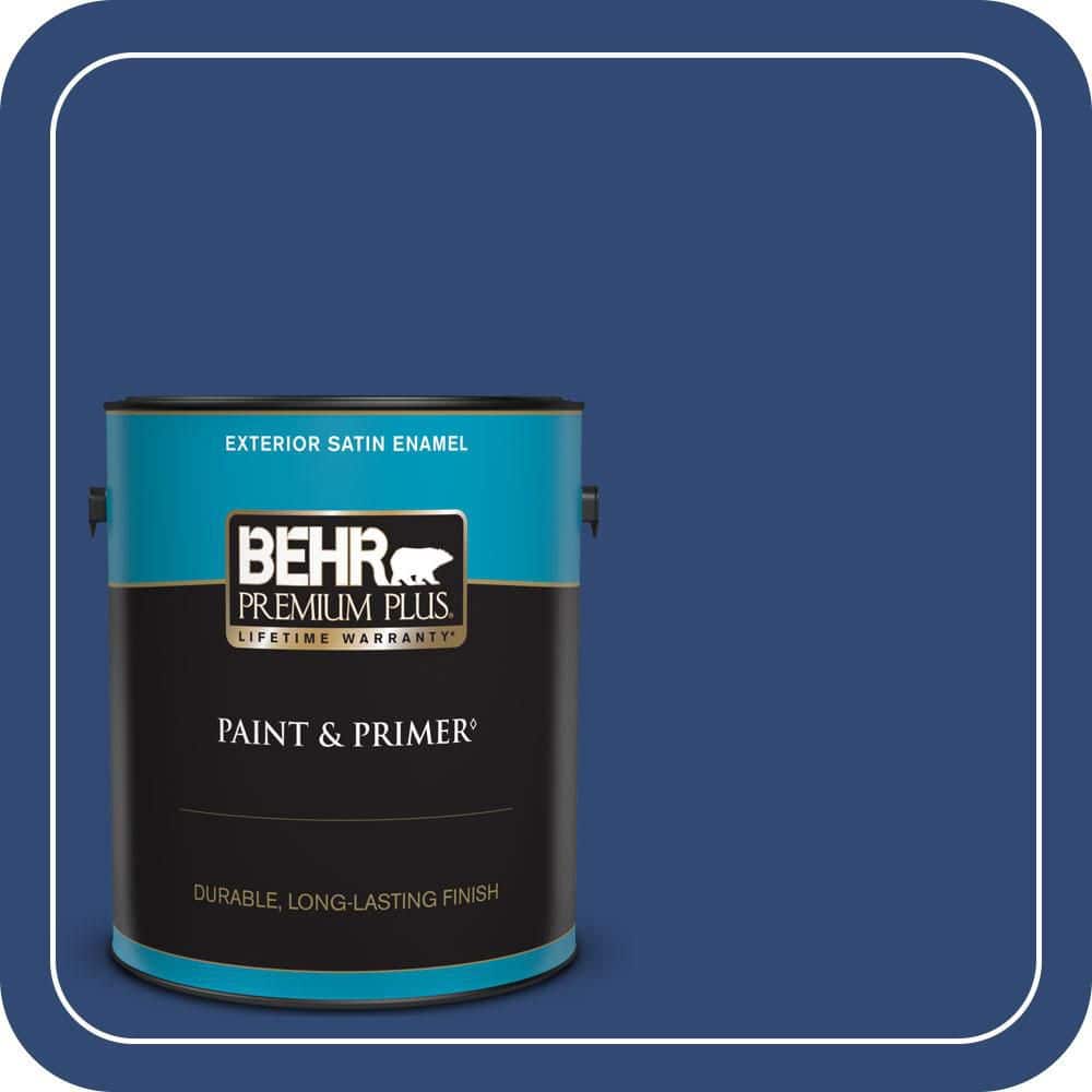 1 gal. #S-H-580 Navy Blue Satin Enamel Exterior Paint & Primer price history on PriceWatchPro