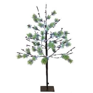 3 ft. Pre-Lit Twig Tree with 120 White LED Twinkle Lights