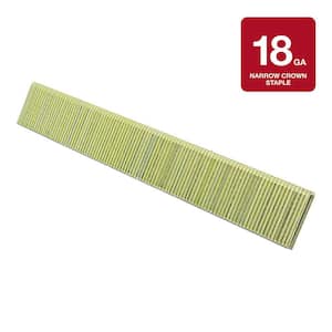 3/4 in. x 18-Gauge Adhesive Collated Electrogalvanized L-Style Narrow Crown Staples 5000 per Box
