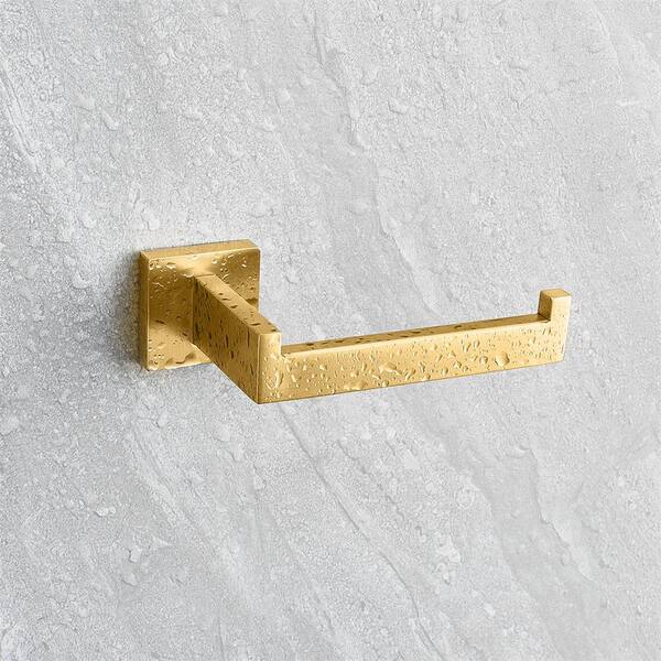 Cubic Toilet Brush And Toilet Paper Holder - Free Standing - 29 Brass -  The Bathroom Boutique