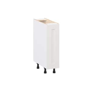 Roseland 9 in. W x 24 in. D x 34.5 in. H Assembled Shaker Full Height Door Base Kitchen Cabinet in Warm White