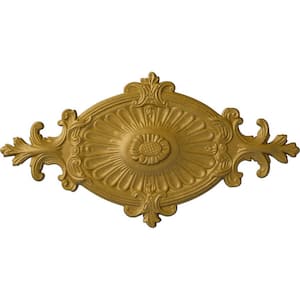 23-1/2 in. W x 12-1/4 in. H x 1-1/2 in. Quentin Urethane Ceiling Medallion, Pharaohs Gold