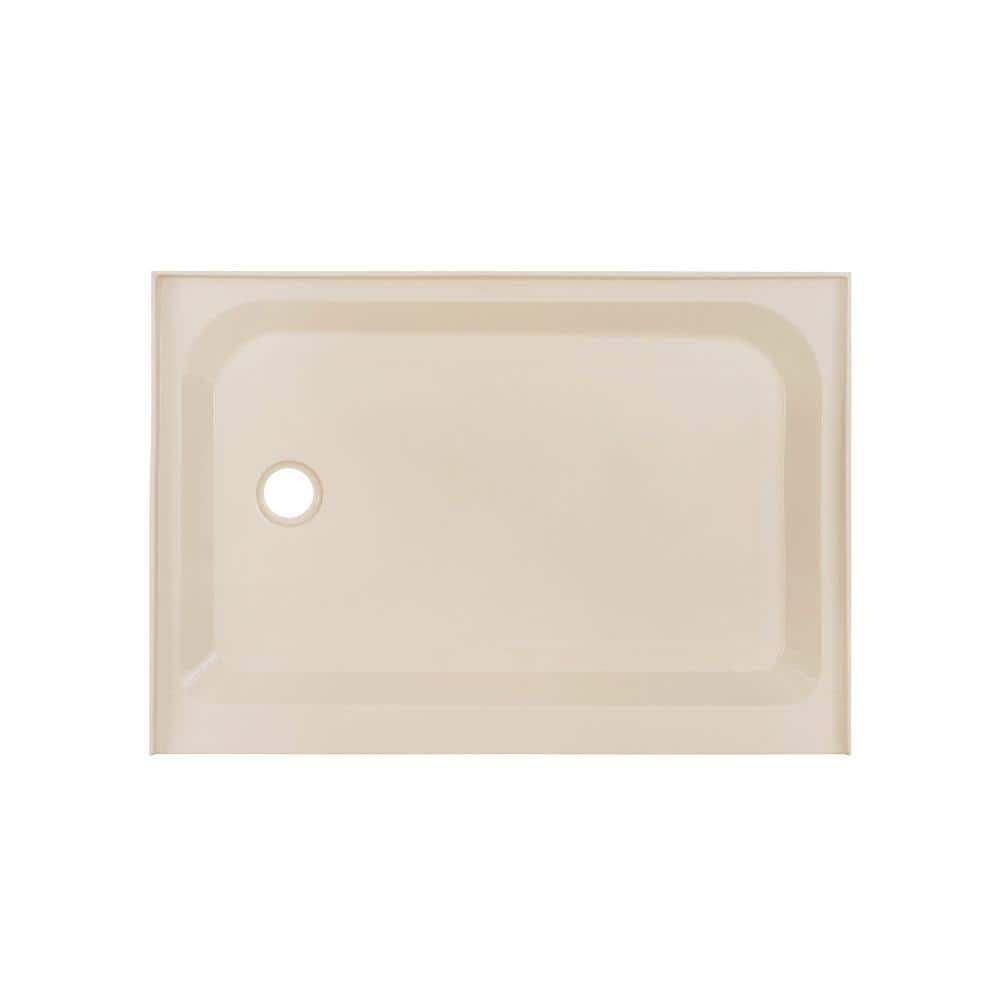 Voltaire 48" x 36" Biscuit Acrylic Shower Base with Left-Hand Drain