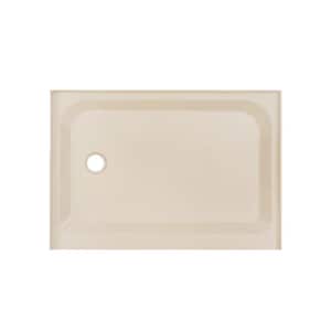 Voltaire 48 in. L x 36 in. W Alcove Shower Pan Base with Left-Hand Drain in Biscuit