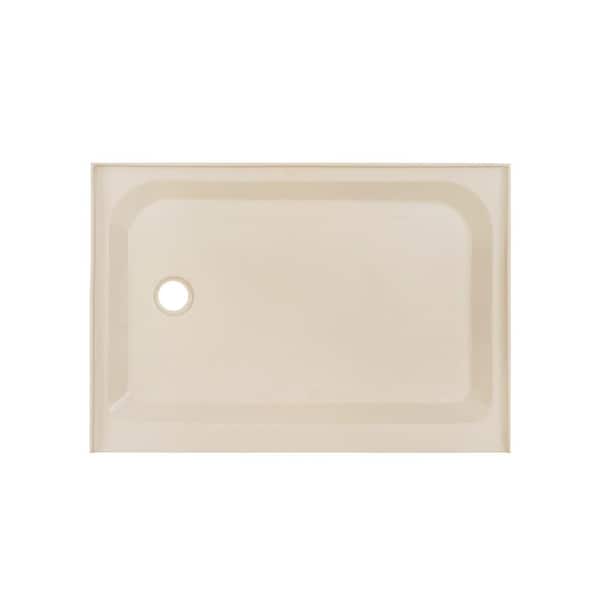 Swiss Madison Voltaire 48 in. L x 36 in. W Alcove Shower Pan Base with Left-Hand Drain in Biscuit