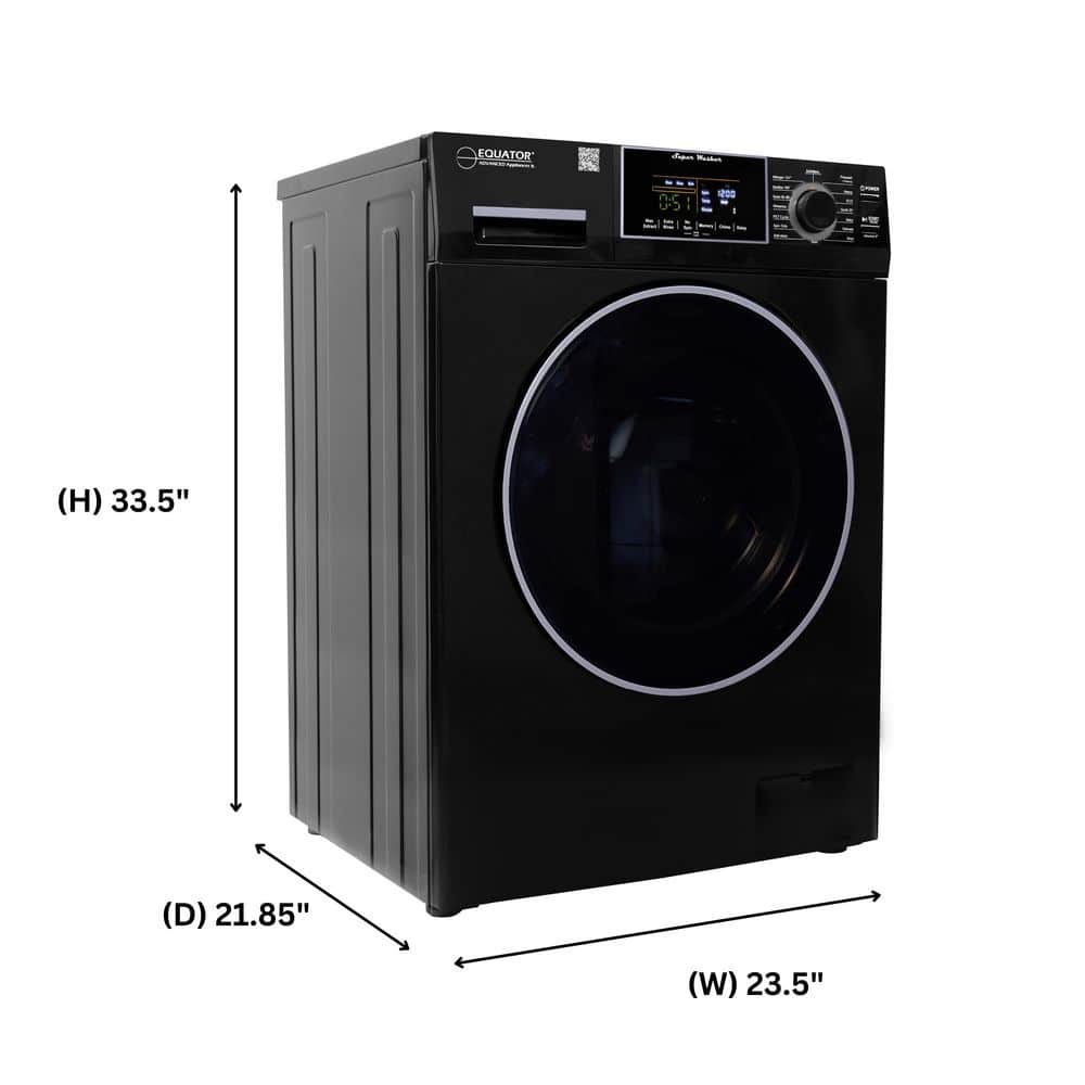 Equator Black 1.62 cu.ft. Front Load Washer with 16 Programs