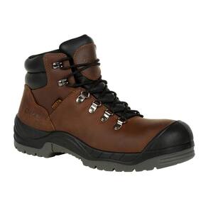 Women's Worksmart Waterproof 5 in. Work Boots - Composite Toe - Brown Size 8.5 M