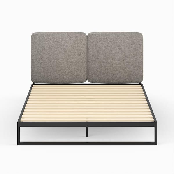 ボウズ Zinus Parker 79 in. W Taupe Upholstered Cushion King