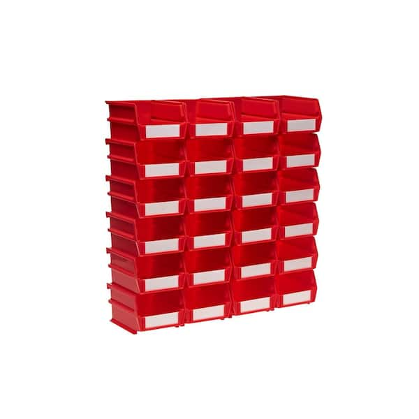 Triton Products LocBin 0.212-Gal. Small Storage Bin in Red (24-Pack)