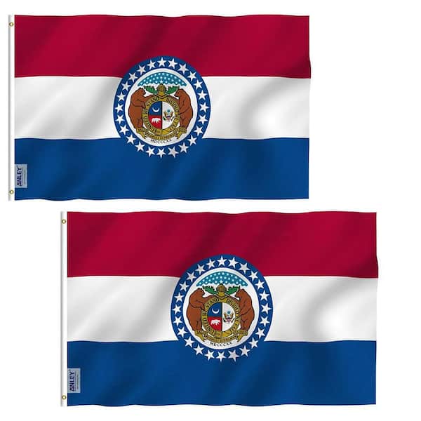 Fly Breeze 3 ft. x 5 ft. Polyester Missouri State Flag Missouri MO Banners (2-Pack)