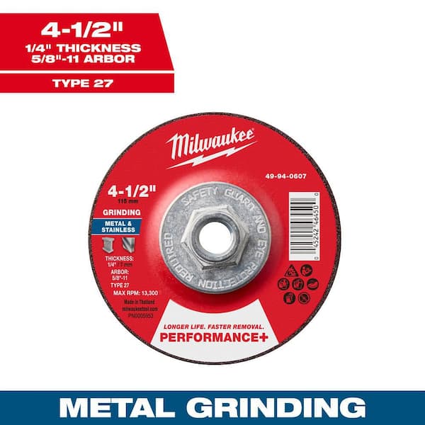 1994 Volcanic  NM-MT グレード8 Milwaukee 4-1/2 in. x 1/4 in. x 5/8 in.-11 Performance Plus Metal