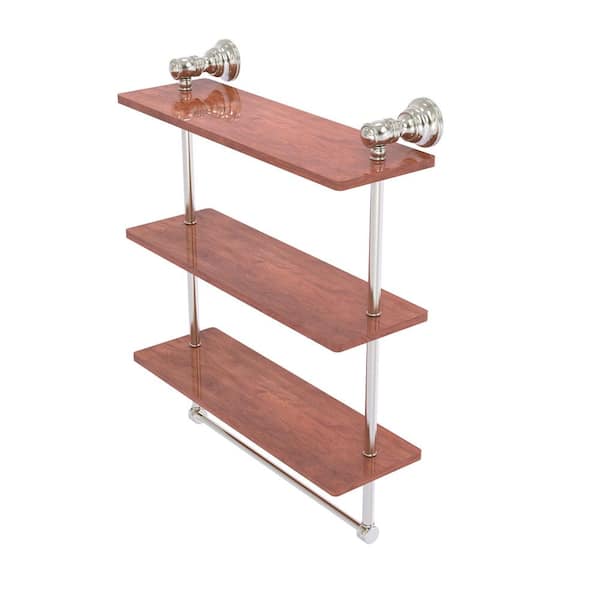 Allied Brass 22 in. L x 12 in. H x 5 in. W 2-Tier Clear Glass Bathroom Shelf  with Towel Bar in Oil Rubbed Bronze P1000-2TB/22-GAL-ORB - The Home Depot