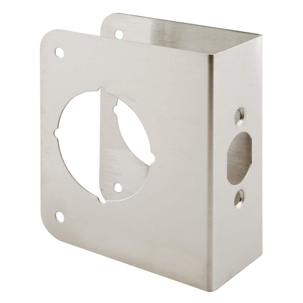 1-3/4 in. x 4-1/2 in. Thick Solid Brass Lock and Door Reinforcer, 2-1/8 in. Single Bore, 2-3/8 in. Backset price history on PriceWatchPro