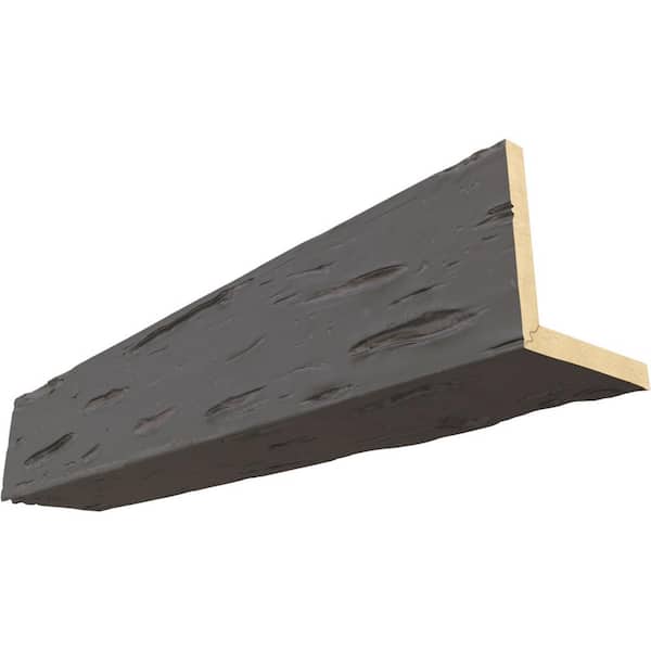 Ekena Millwork Endurathane 4 in. H x 6 in. W x 8 ft. L Pecky Cypress Slate Faux Wood Beam