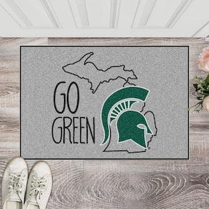Michigan State Spartans Southern Style Gray 1.5 ft. x 2.5 ft. Starter Area Rug