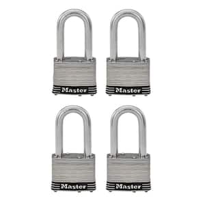 Stainless Steel Outdoor Padlock with Key, 1-3/4 in. Wide, 1-1/2 in. Shackle, 4 Pack