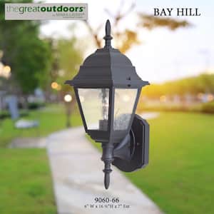 Bay Hill Wall-Mount 1-Light Black Outdoor Wall Lantern Sconce