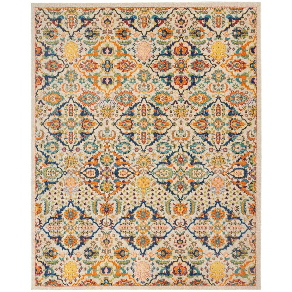 Allur Ivory Multicolor 8 ft. x 10 ft. Bohemian Area Rug price history on PriceWatchPro