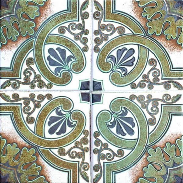 MI ALMA Green/White H31 8 in. x 8 in.Vinyl Peel and Stick Tile (24 Tiles, 10.67 sq. ft./Pack)