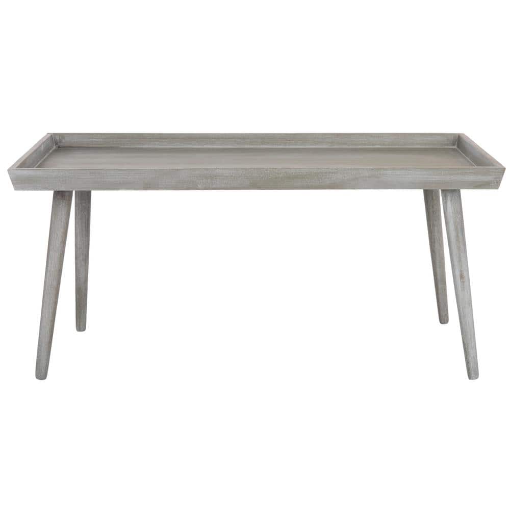 SAFAVIEH Nonie 42 in. Gray Wood Coffee Table COF5700C The Home Depot