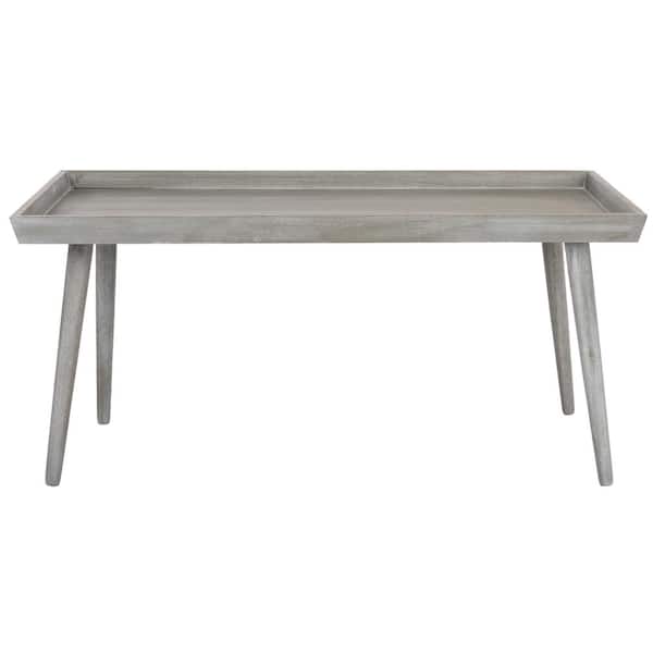 SAFAVIEH Nonie 42 in. Gray Wood Coffee Table