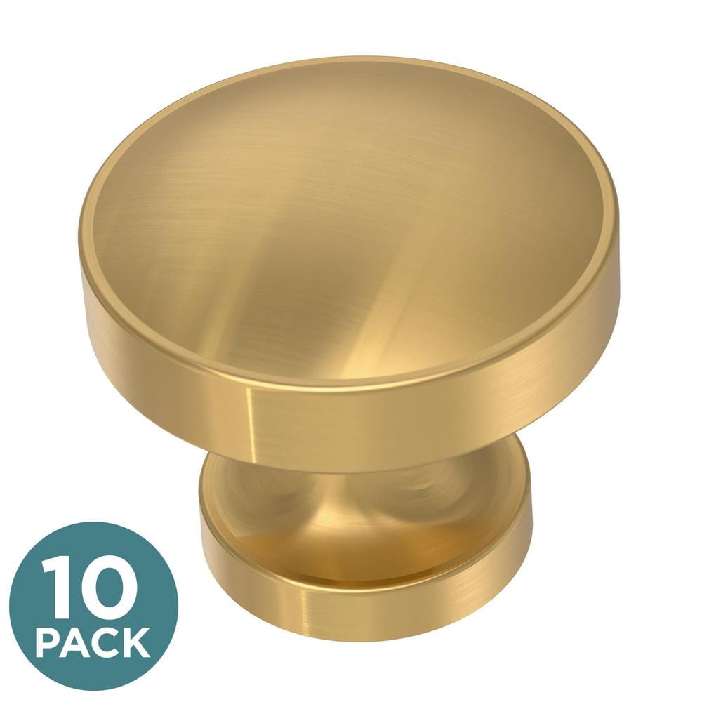Liberty Phoebe 11/3 in. (34 mm) Modern Gold Round Knob (10
