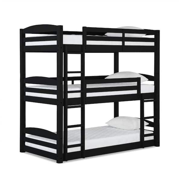 Dorel Living Noma Black Triple Floor Twin Bunk Bed FH7891TBBB - The ...