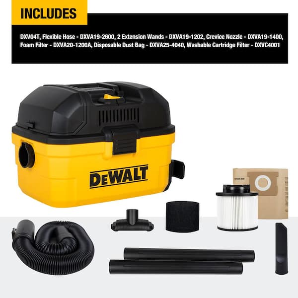 DEWALT 4-Gallon Portable Wet/Dry Shop Vacuum DEWALT 4-Gallon Portable Wet/Dry Shop Vacuum