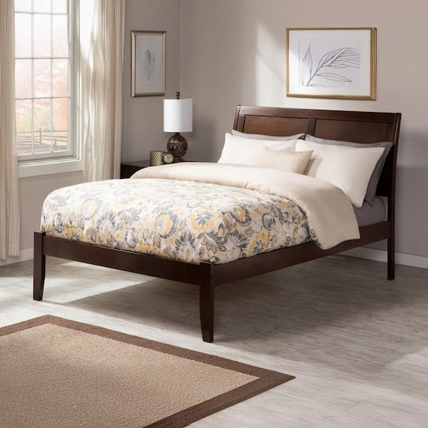 AFI Portland Walnut Queen Platform Bed with Open Foot Board