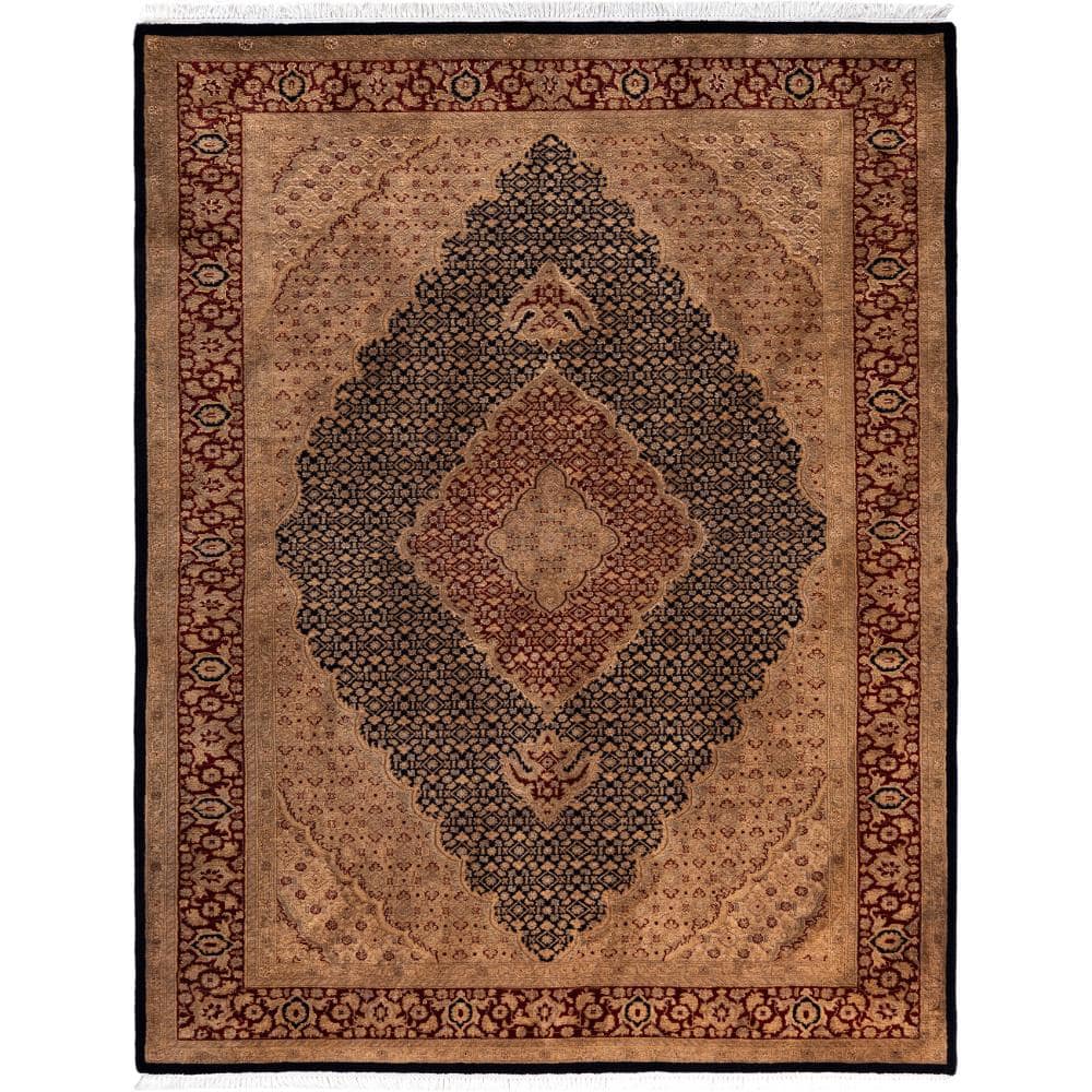 Fine Vibrance Brown 6 X 9 Hand Knotted Wool Indoor Area Rug price history on PriceWatchPro