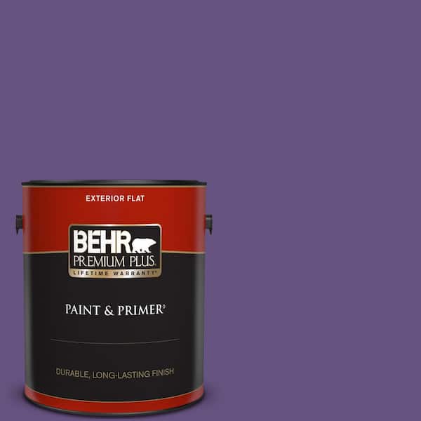 BEHR PREMIUM PLUS 1 gal. Home Decorators Collection #HDC-MD-25 Virtual Violet Flat Exterior Paint & Primer