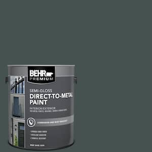 1 gal. #MQ6-44 Black Evergreen Semi-Gloss Direct to Metal Interior/Exterior Paint