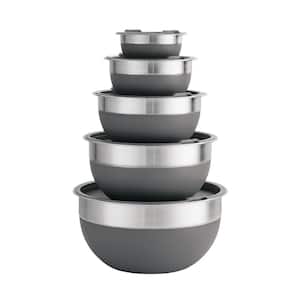 Gray 10-Piece Covered Mixing Bowl Set