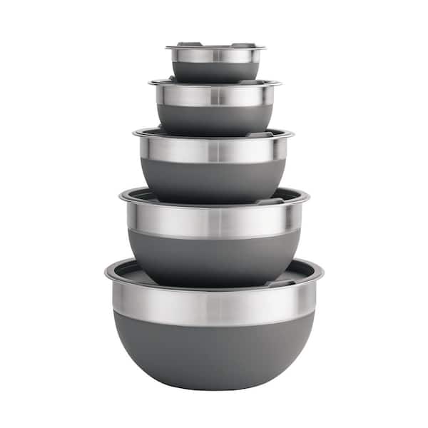 Tramontina Gray 10-Piece Covered Mixing Bowl Set 80202/033DS - The
