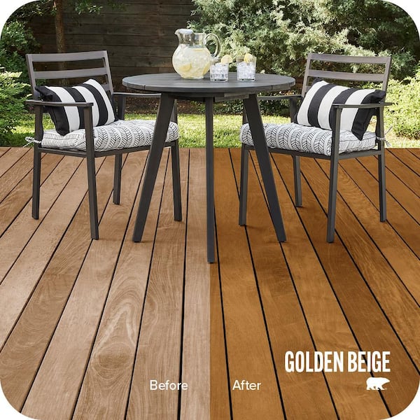 5 gal. #ST-158 Golden Beige Semi-Transparent Waterproofing Exterior Wood Stain