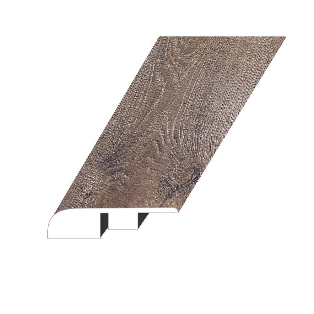 Bellator Loft Umber 0.6 in. Thick x 1.4 in. W x 94.5 in. L SPC Vinyl End Ca