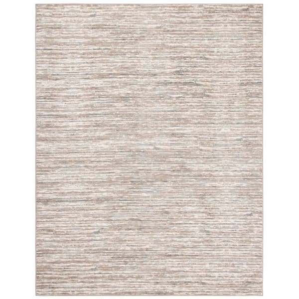 Pyramid 8 ft. x 10 ft. Gray/Ivory Striped Marle Area Rug