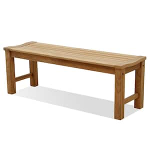 Phelps 51 in. Teak Backless Patio Bench