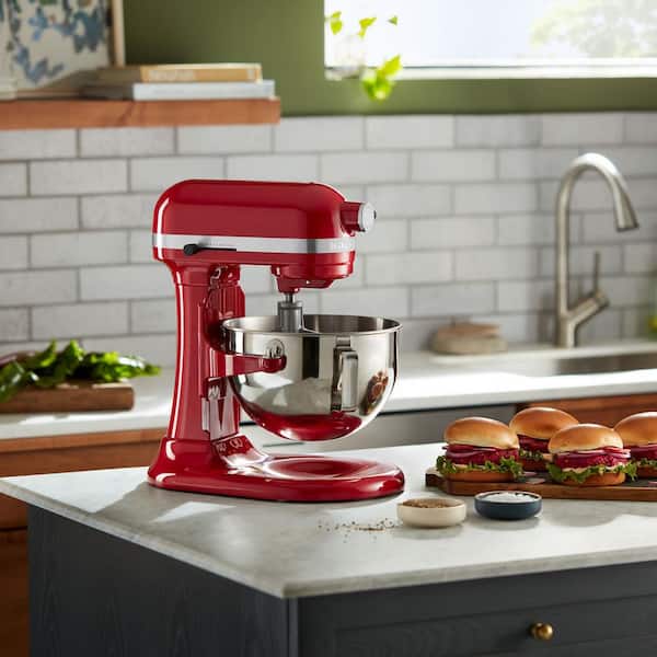 5.5 qt. 11-Speed Stainless Steel Bowl-Lift Stand Mixer in Red