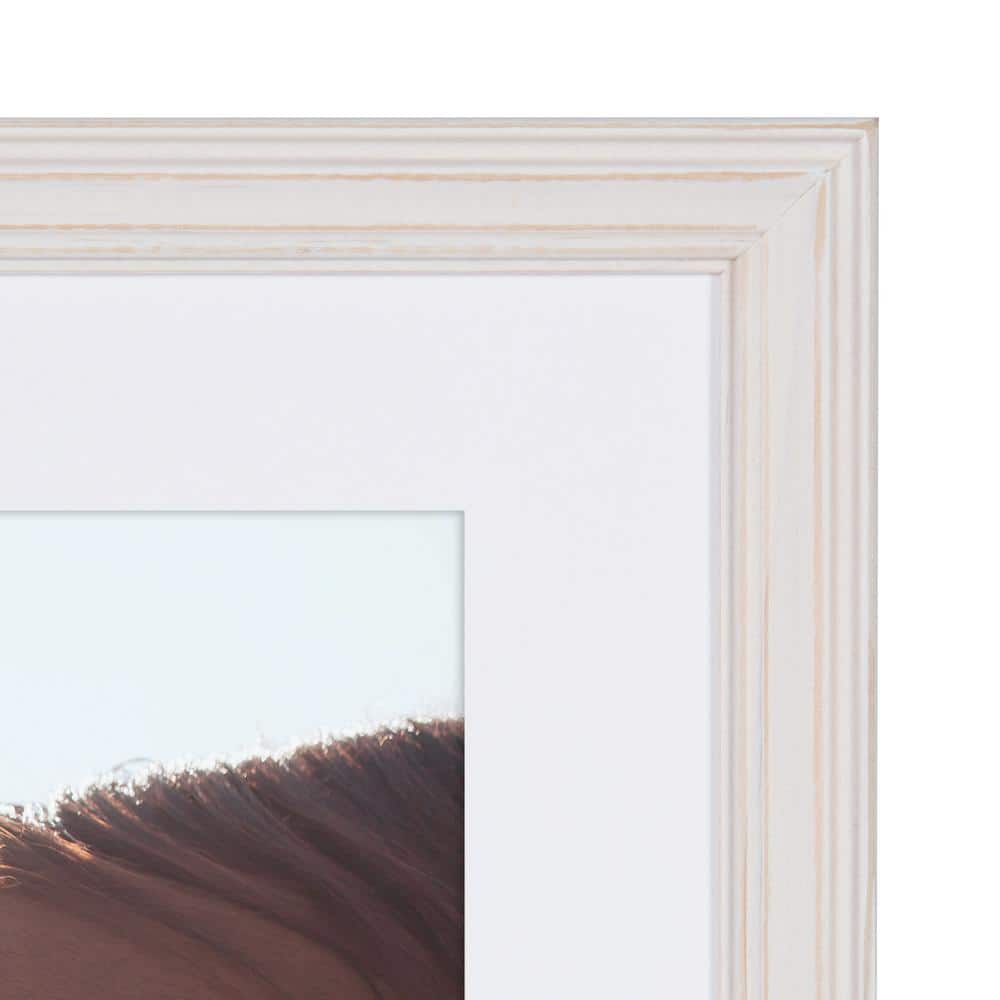 Bordeaux White Wood 6-Piece Wall Frame Set