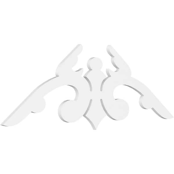 Ekena Millwork Pitch Milton 1 in. x 60 in. x 25 in. (9/12) Architectural Grade PVC Gable Pediment Moulding
