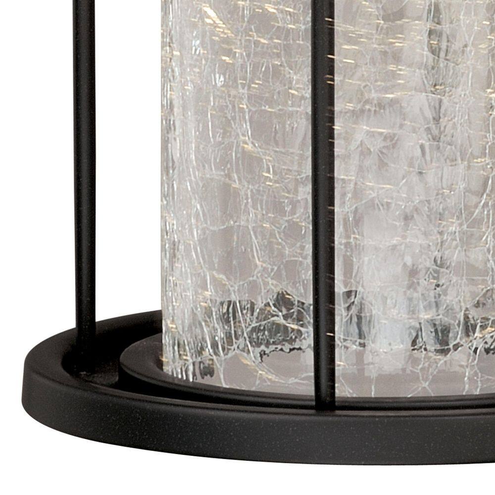 Melbourne Bronze LED Outdoor Wall Sconce with Crackled Glass